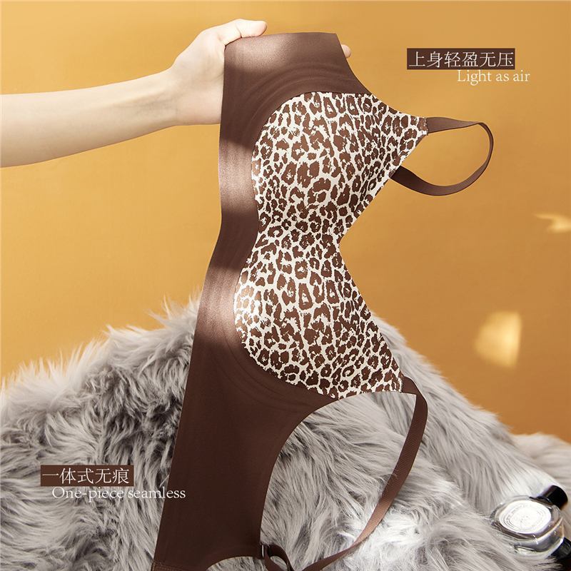 Large Size Tk Abraded Gathering Soft Support Seamless Underwear Thin Gathering Bra