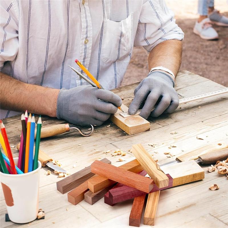 A25F-Pen Turning Supply Kit For DIY Crafts Includes 5 Pieces Exotic-Wood Pen Blanks, 5 X 3/4 X 3/4 Inches