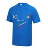 Football T-shirt - NPZ - Italy Sports Jersey - Royal Blue - Silver '10' Printing - Unisex Fit