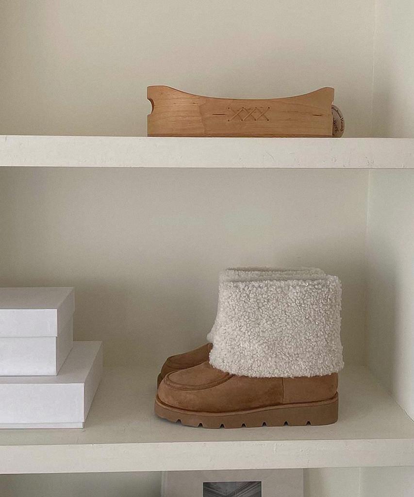Moodnple Coconew Suede Warm Fur Boots 3Cm 2Color