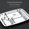 FISDDIS 304 Stainless Steel Multi-Compartment Meal Tray