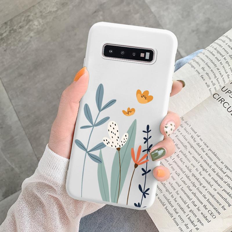 Case For Samsung Galaxy S10 Plus S 10 S10E Cover Cloud Graffiti Illustration Kanagawa Label Silicone Fundas For Samsung S10 S10e