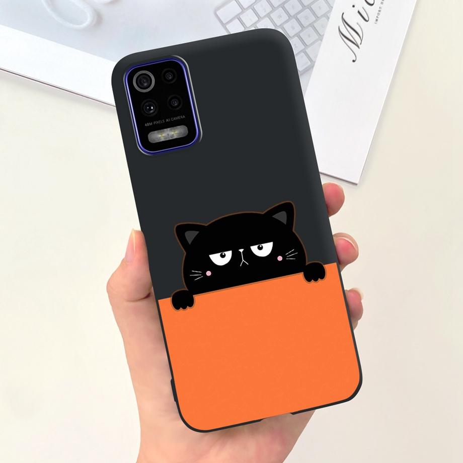For LG K52 Q52 2020 Phone Case Soft Matte Silicone Capa For LGK52 LGQ52 2020 Funda Goothic Style Cartoon Back Cover Cute Pattern
