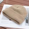 High quality solid color light board wool hat autumn and winter warm knitted hat men's and women's versatile ear protection hat windproof cold hat