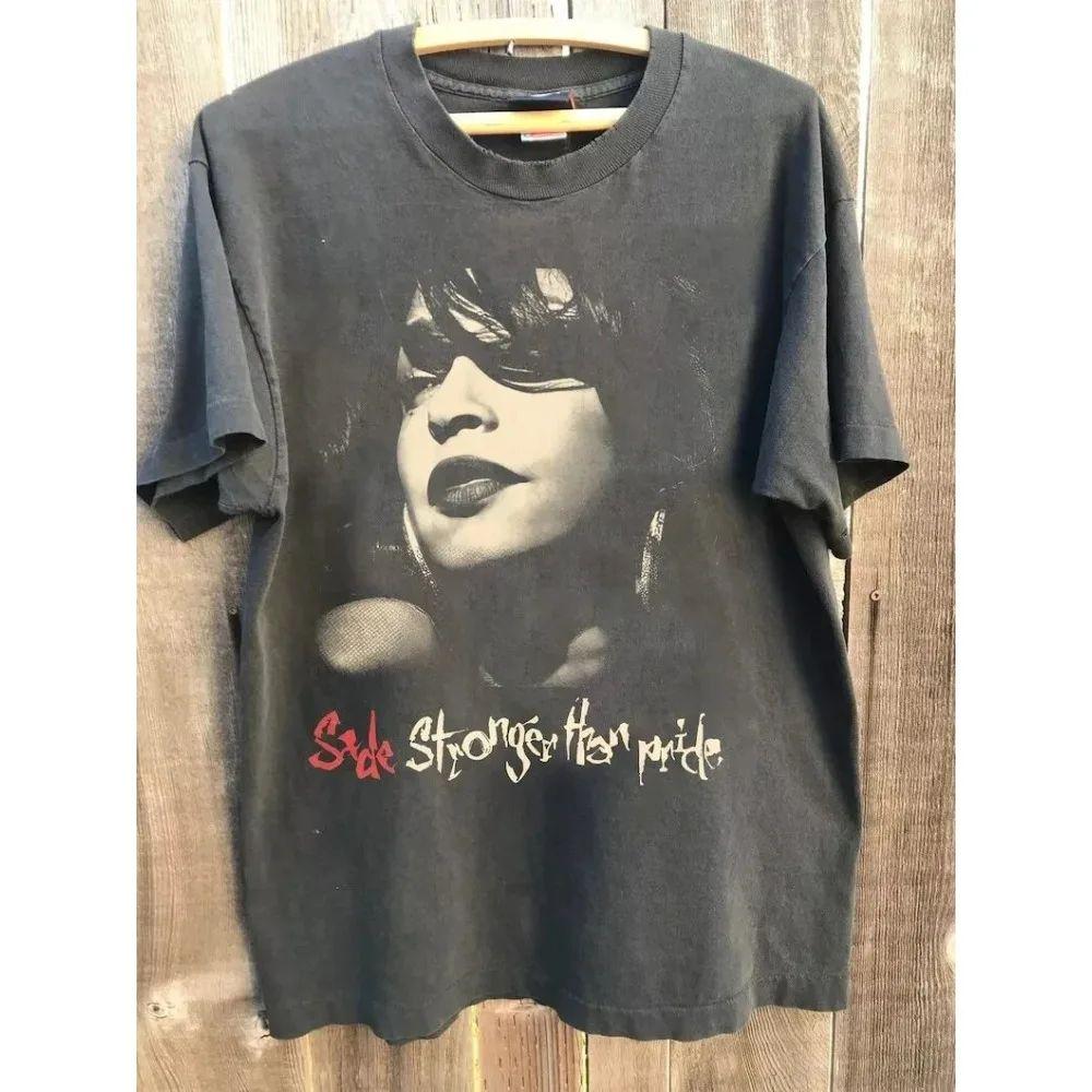 Y2k Vintage Tops Retro Style Sade Album Basic Style Graphic Print Cotton Tshirt Casual Loose Streetwear Unisex