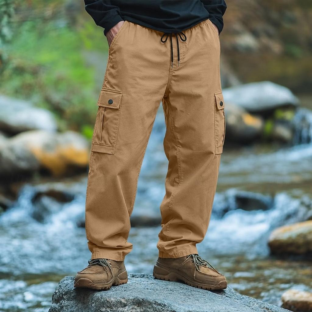 Leichte, atmungsaktive, weiche, bequeme Herrenhose mit vier Taschen, Tunnelzugbund, geradem Bein, lässige Sporthose für Streetwear