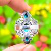 Santa Rosa Turquoise Gemstone 925 Sterling Silver Gift Jewelry Ring Size 6