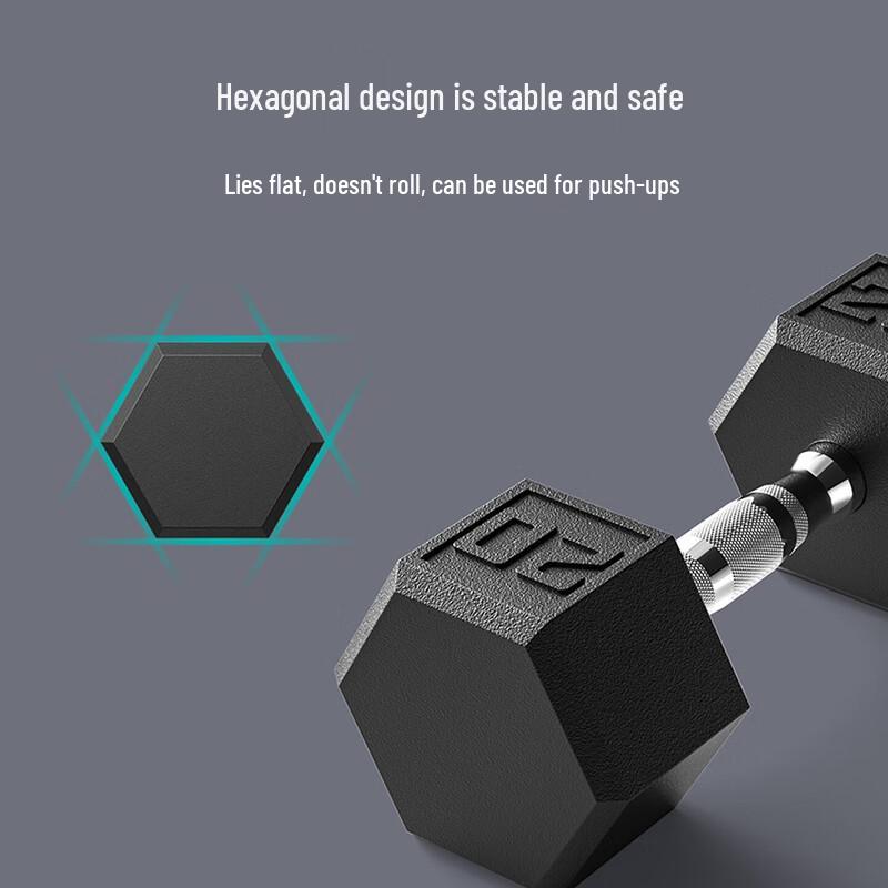 PROIRON Hexagonal Rubber Dumbbells