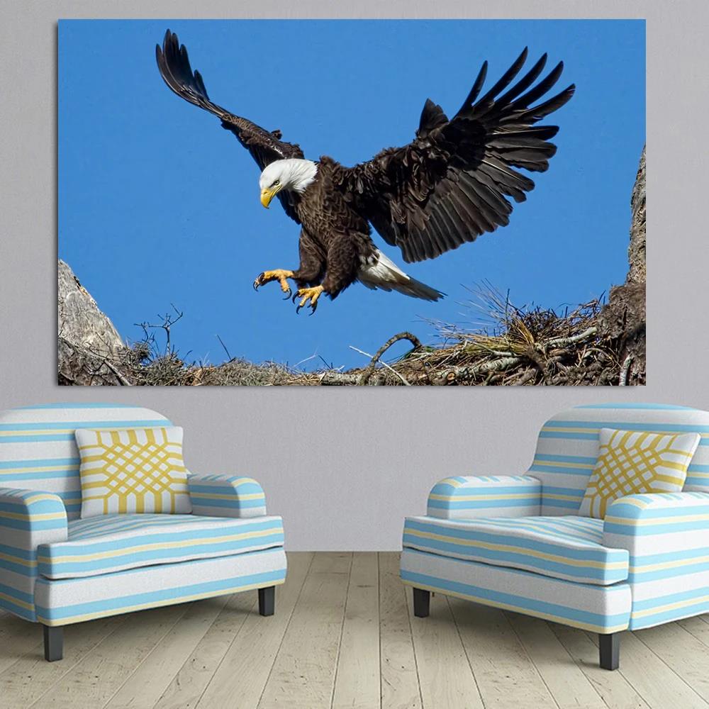 Eagle Roc Spreading Wings HD Canvas Print Poster Home Living Room Bedroom Decorative Painting Modern Simple Wall Art Animal