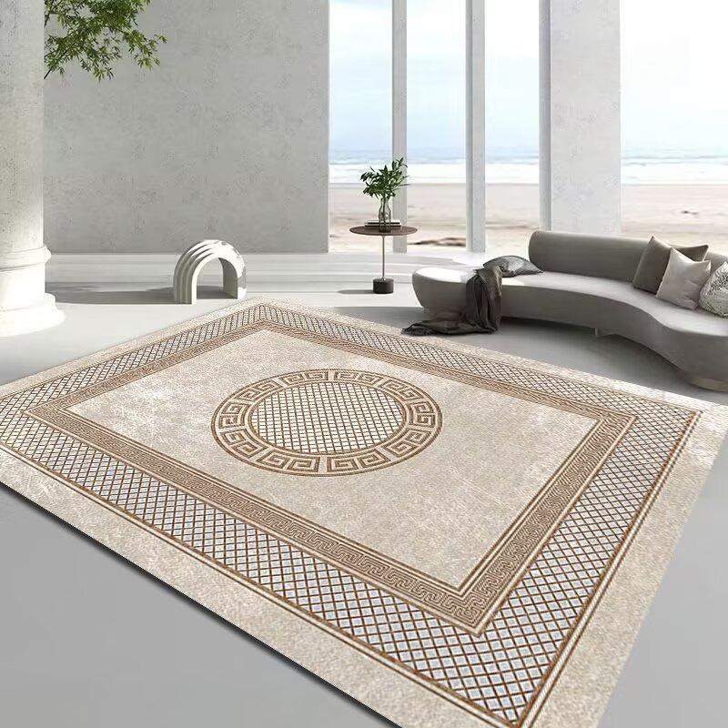 Luxuriöse Teppiche im europäischen Stil für große Flächen, Heimdekor, Rahmenmuster, Wohnzimmerteppiche, Schlafzimmer, Lounge, Couchtische, weiche Bodenmatte