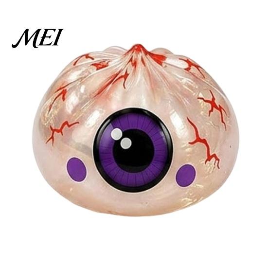 Adults Fidget Toys 1/6Pcs Halloween Dumpling Stress Relief Toy, Devil Pumpkin Eyeball Skeleton Squeeze Sensory Anxiety Reduction Dough Bun Toy