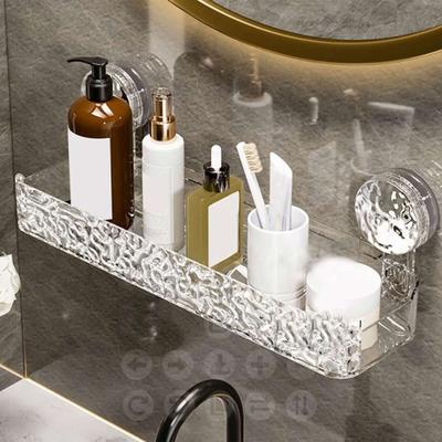 Aufbewahrungsregal Acryl Dusch-Aufbewahrungsregal Badezimmerregal Ohne Bohren Organizer Wandmontiert Toilette Shampoo-Halter Waschbecken Kosmetik