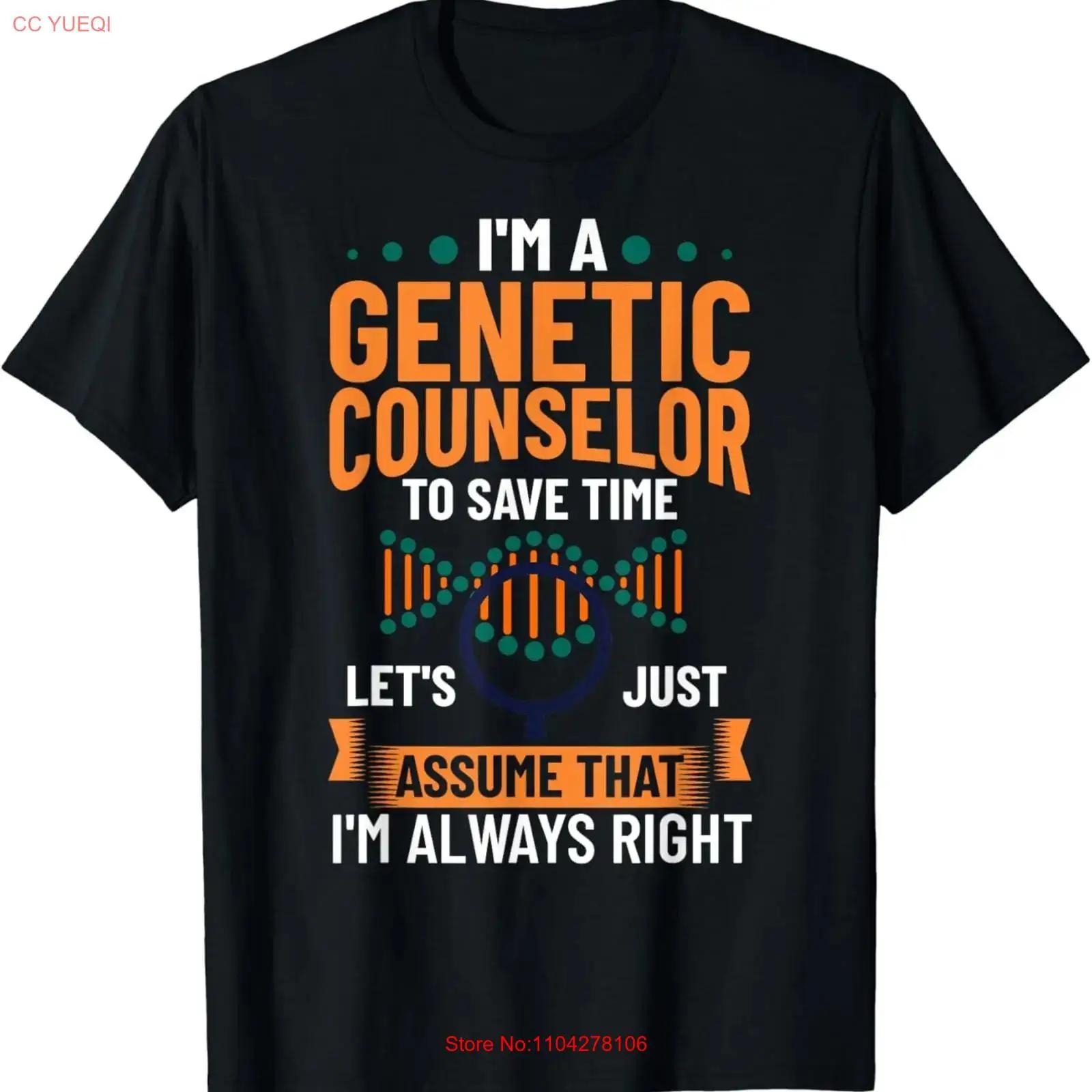 Genetic Counselor Assistant Counseling Geneticist T Shirt vintage Washed homme Breathable designer clothes streetwear Stylish S