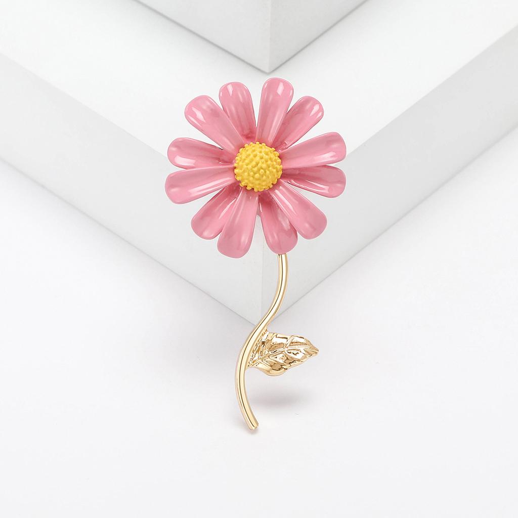Stylish And Simple Oil-Dripping Small Daisy Brooch, Versatile Temperament, Sunflower Collar Pin, Anti-Light Pin