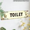 2D Plane, Retro Toilet Metal Sign, Aluminum Decorative Signsuitable for Hanging Decorative Signs On The Walls of Bathrooms, Kitchens, Farmhouses, and