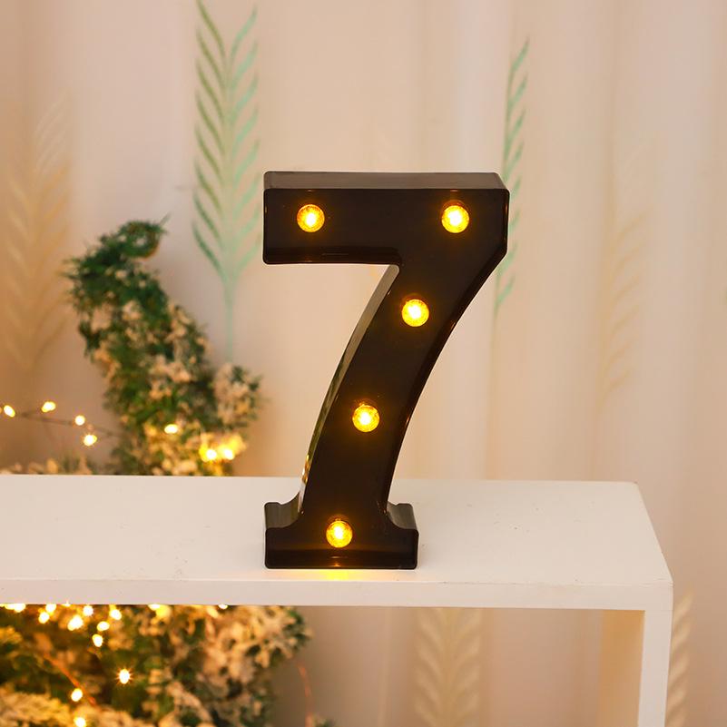 Cross-border Hot-Selling Black LED Letter Lamp for Proposal, Festival Decoration, and Ambiance Arrangement