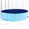 Piscina Portatile Pieghevole in PVC per Bagnetto Animali Cani Taglia Grande 160x30cm O 120x30cm Blu Rosso