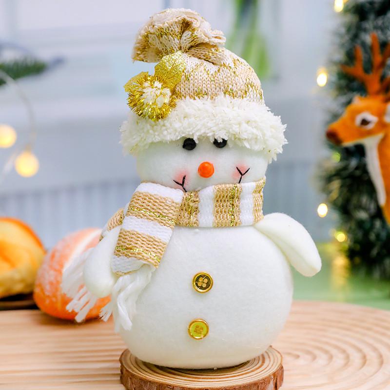 White Christmas Snowman Stuffed Toys Christmas decoration Santa Claus plush doll Xmas gift