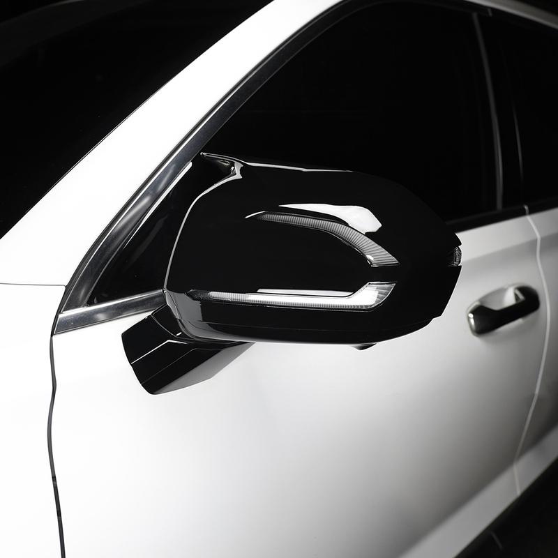 Car Rear View Mirror Cover Side Mirror Trim Frame ABS Horn Style LHD RHD For Hyundai Palisade -2025 Exterior Accessories