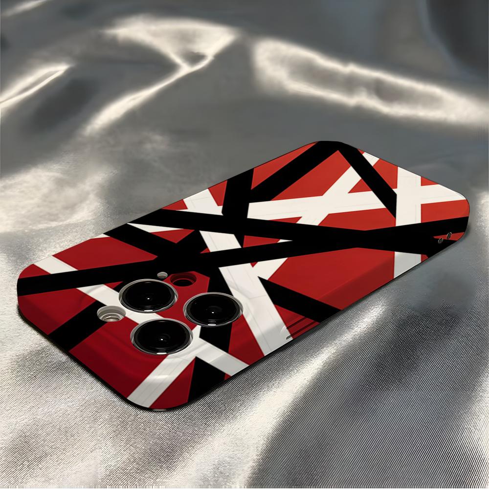 Eddie Van Halen Graphic Guitar Phone Case For Iphone 16 Pro Max 15 Pro 13 14 12 11 8 7 Plus X XR XS Max All Inclusive Cover