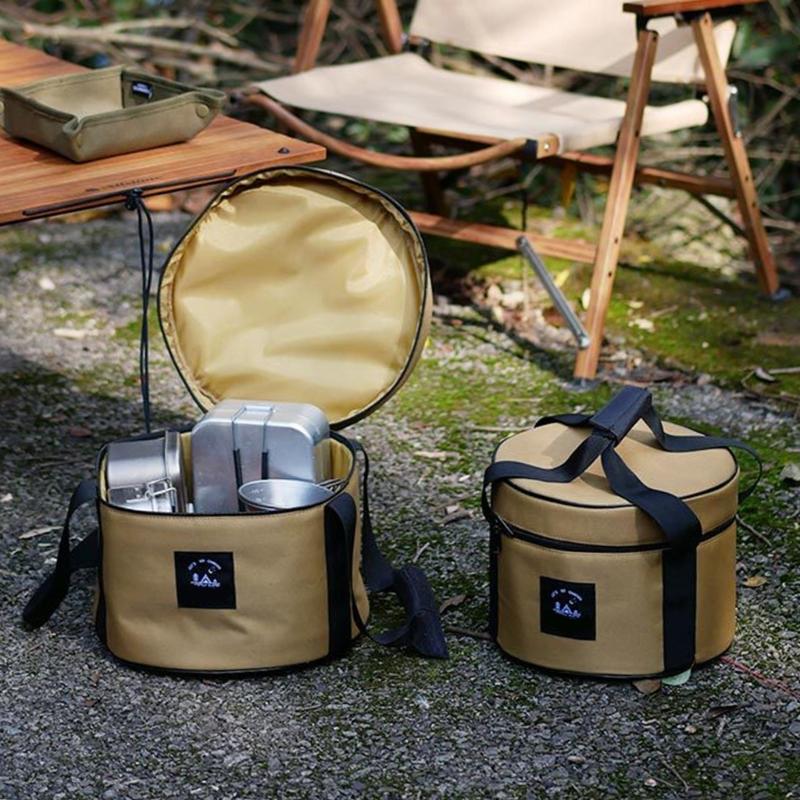Grills Carry Bag Cookware Organizers Outdoor Dining Gear Bag Cooking Utensils Bag for Storing Cookware and Gas Canisters
