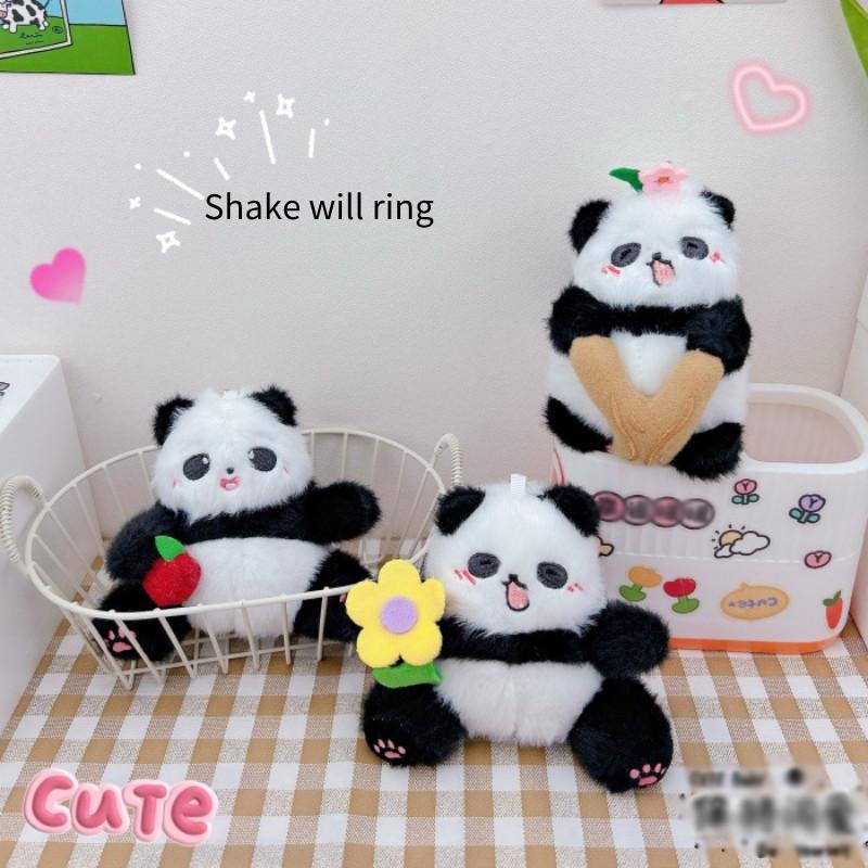 Adorable Panda Plush Keychain Toy With Cute Sounds Perfect For Backpacks And Accessories