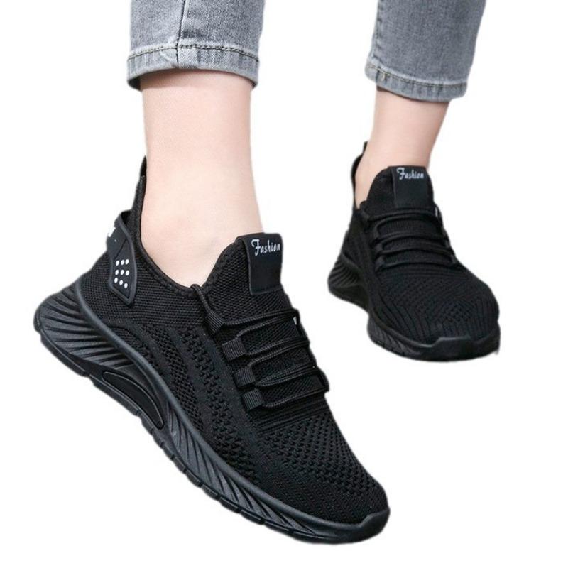Shoes women's spring new fashion casual sports single shoes trend flying woven women's shoes