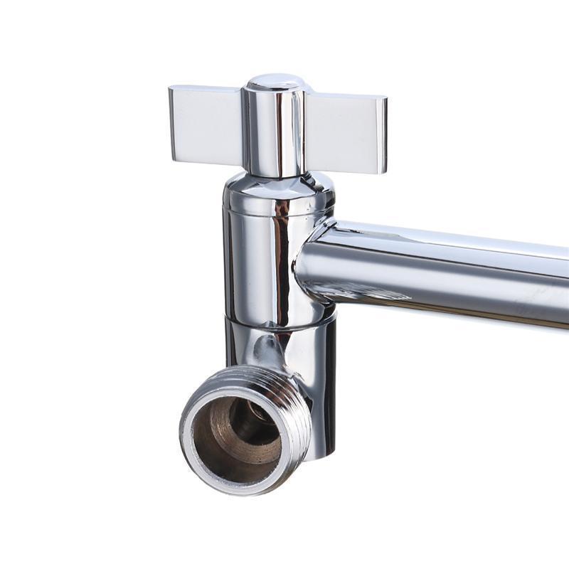 Adjustable Bathroom Shower Extension Rod with Top Spray Connection and Teeth Bracket.