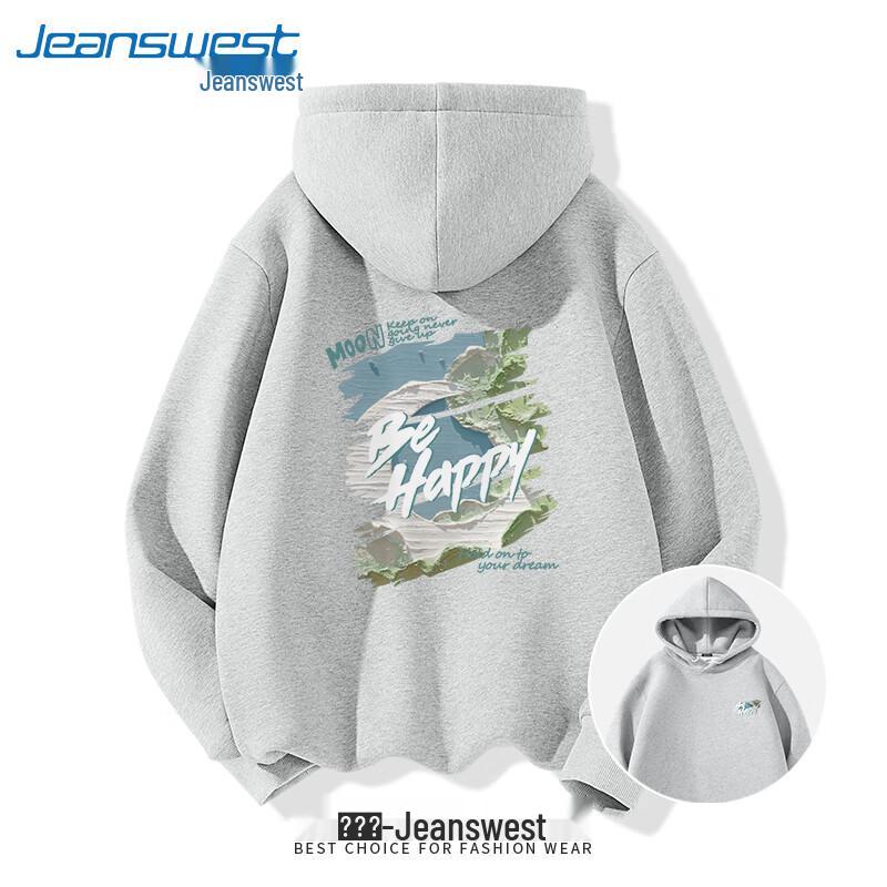 Jeanswest Unisex Printed Hooded Sweatshirt