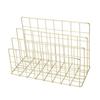 Multicolor Iron Bookshelf 3 Compartments Multi-porpose Book Rack Iron Art Hollow Magazine Organiser Shelf Home Decoration