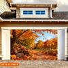 1 pieceof 2D flat banner depicting a harvest scene of pumpkins blooming in a rural setting made of polyester fiber materialzyc