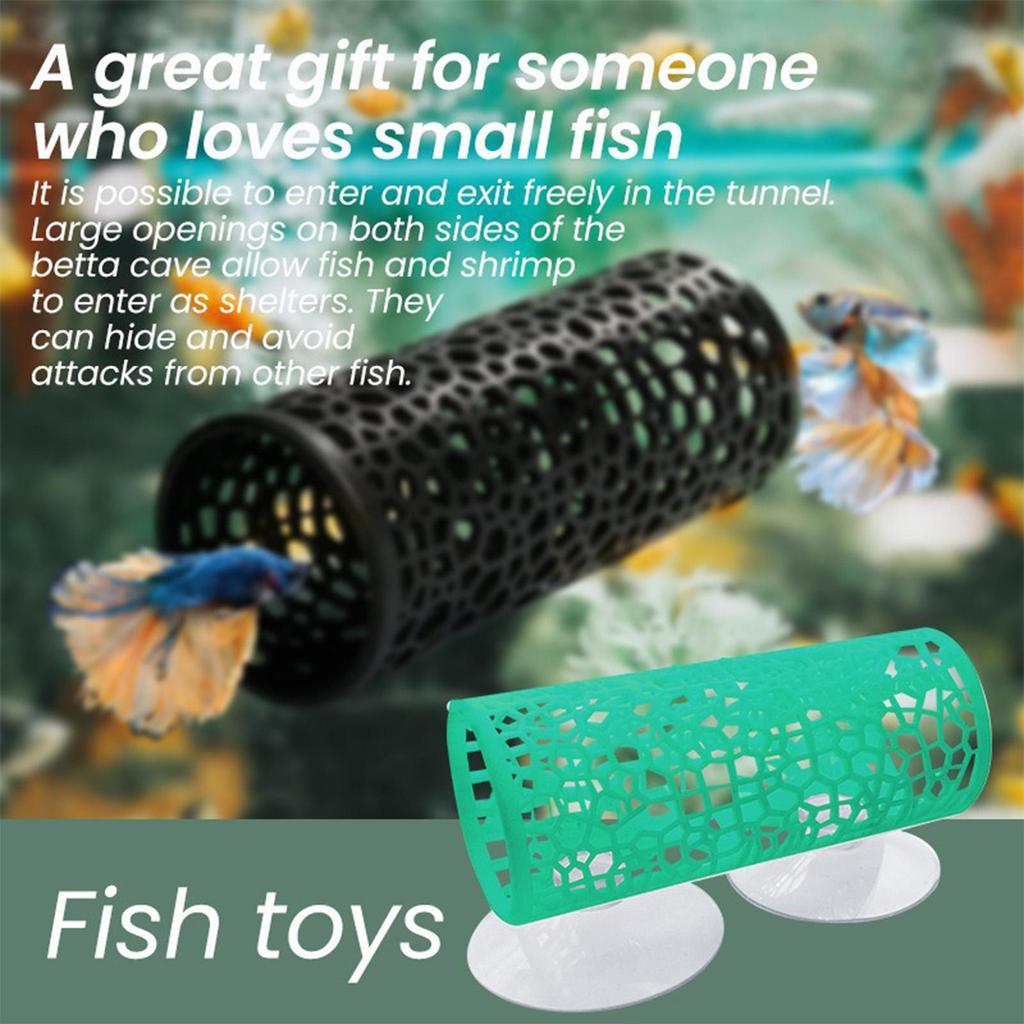 Aquarium Fisch Tunnel Spielzeug Betta Fisch Tunnel Verstecke Spielplatz Höhlen für Betta Bodenfresser Aquarium Dekorationen