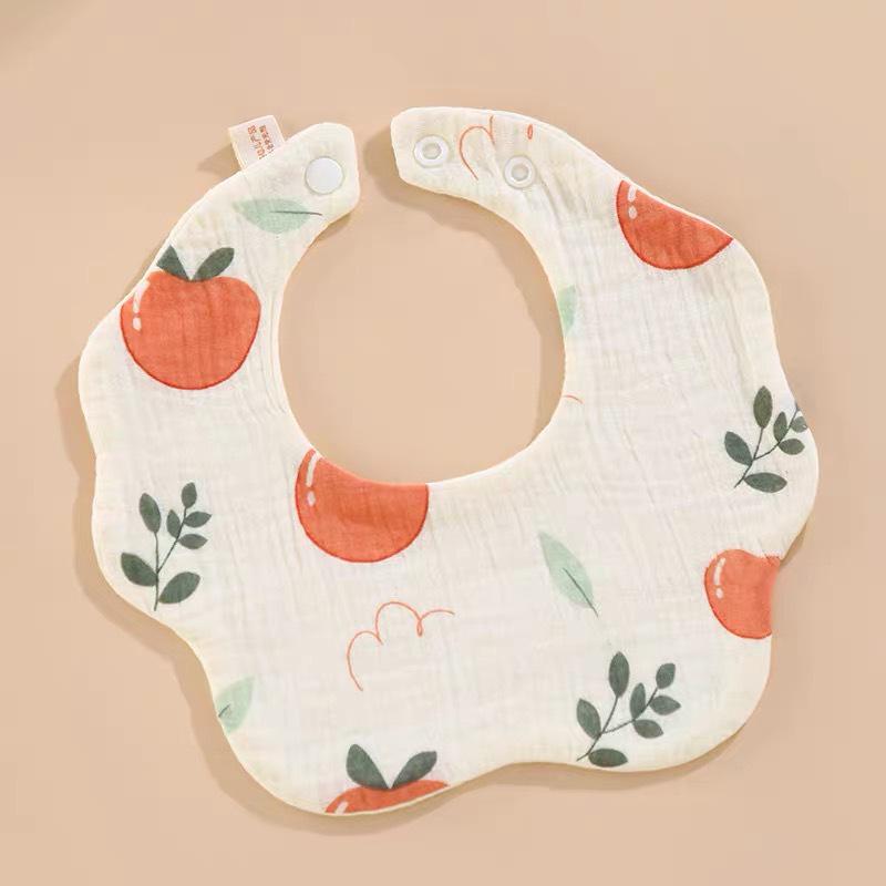 Petal Bib Pure Cotton Six-Layer Gauze Absorbent Baby Towel for Boys and Girls