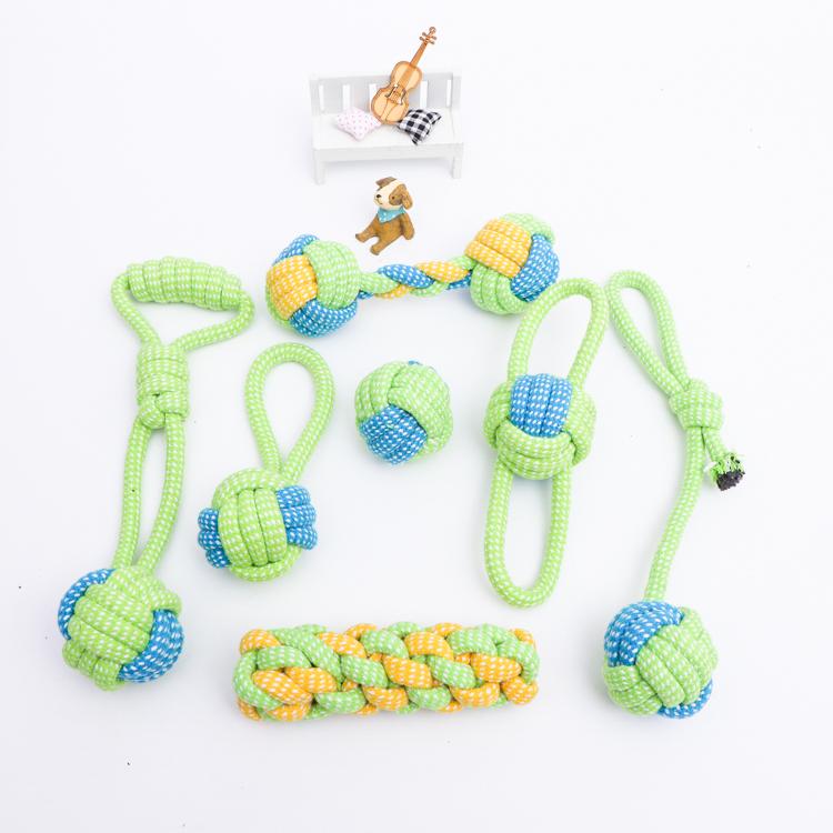 Luxury Heavy Duty Dental Dog Rope Toys Kit for Small Animals Knots Indestructible Eco-Friendly Nylon Puppy Teething Chew Tug Toy