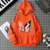 Winter Women's Hoodie Solid Color Print Unisex style Double Pockets Sweatshirts Outerwear Women's Clothing