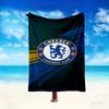 1pc Chelsea FC Blanket, Cozy Valentine's Day Blanket, Multi-functional Nap Blanket Available Throughout the Four Seasons