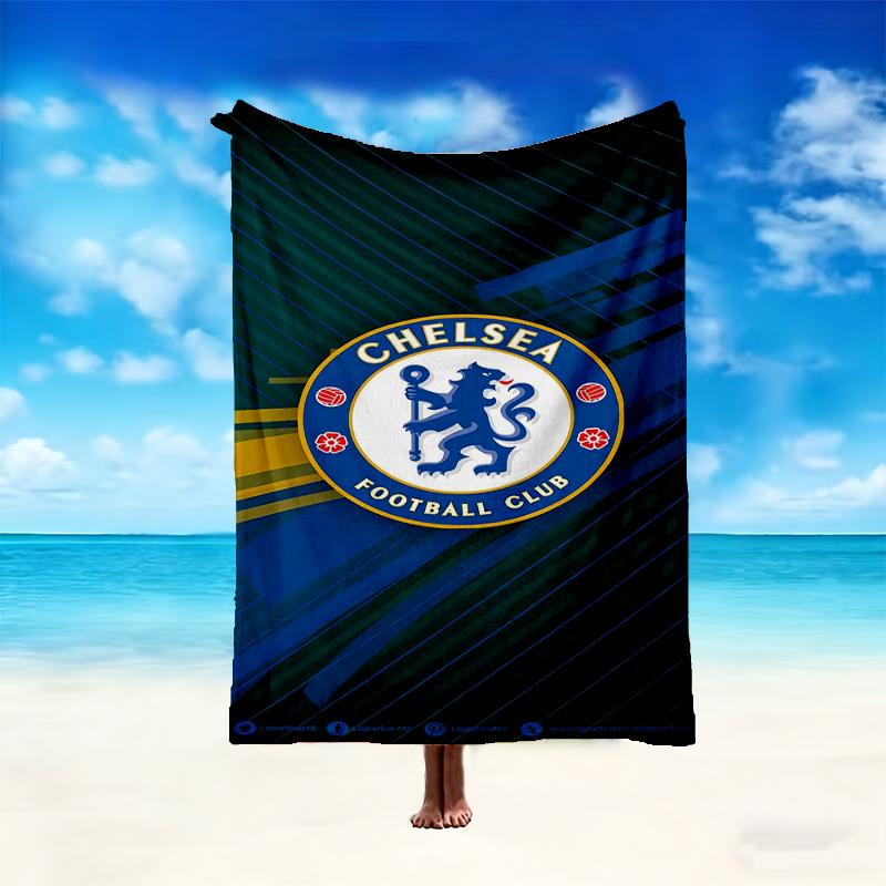 1pc Chelsea FC Blanket, Cozy Valentine's Day Blanket, Multi-functional Nap Blanket Available Throughout the Four Seasons