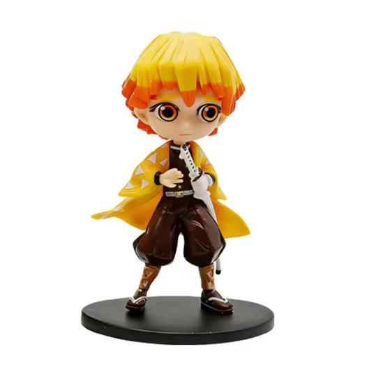 Anime 15Cm Demon Slayer Figure Nezuko Tanjirou Zenitsu Inosuke Kyoujurou Giyuu Kawaii Qposket Pvc Model Toys Children Gift