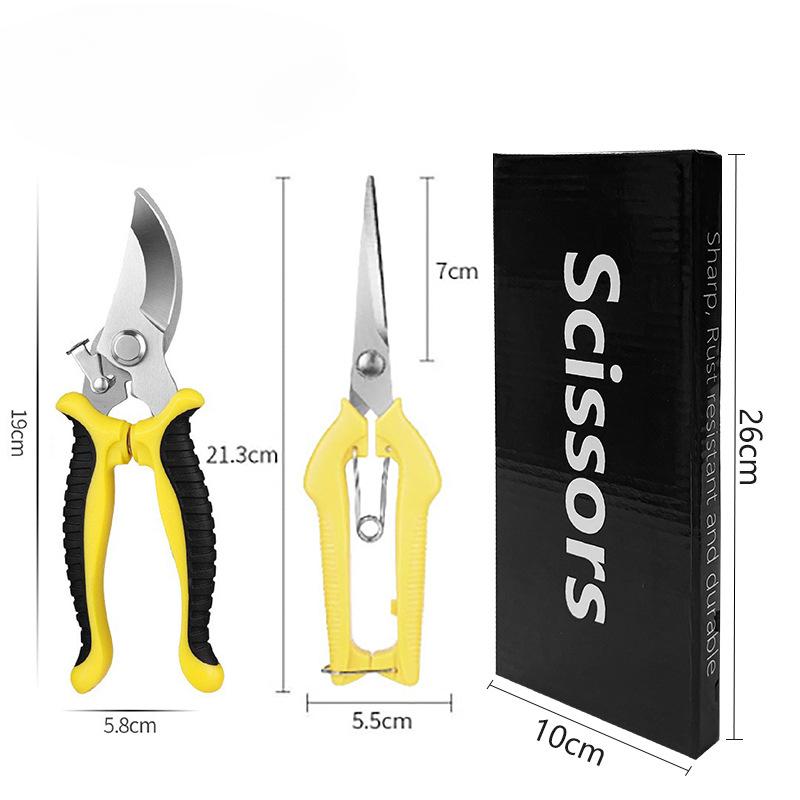 

Набор садовых секаторов Профессиональные острые секаторы обводного типа Кусторезы Секаторы Ручные кусачки Для сада Ножницы-клюв 1 set жёлтый