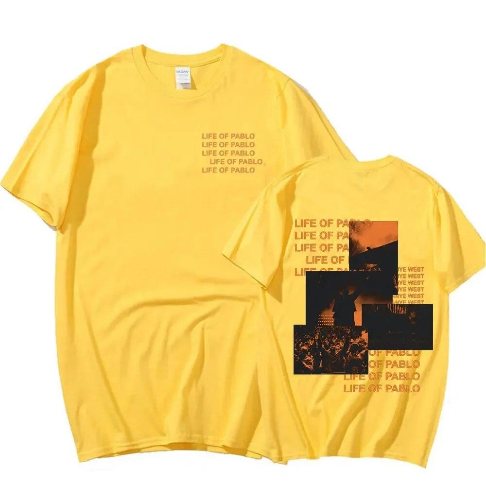 2024 Rapper Kanye West Graphics Print T-shirt THE LIFE OF PABLO T Shirt Summer Unisex Women Hip Hop Fashion  Short Sleeve Tees