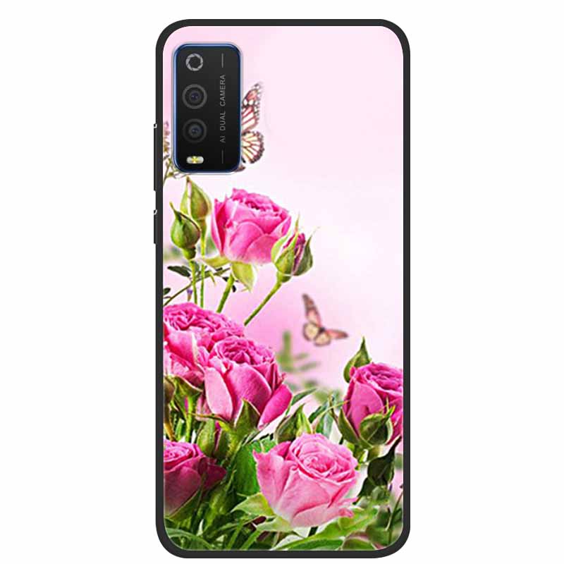 For TCL 205 Cases Fashion Silicone Soft TPU Protective Covers for TCL205 Phone Cases Floral Fundas for TCL 205 4187D 2021 Coque