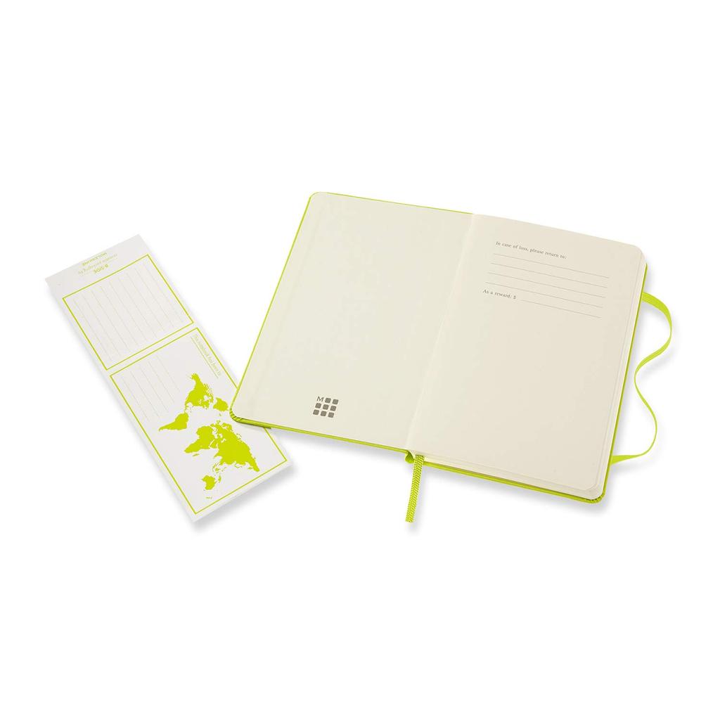 Moleskine Classic Notebook Hardcover Lined Pocket Size X Lemon Green MM710C2 (9cm 14cm)