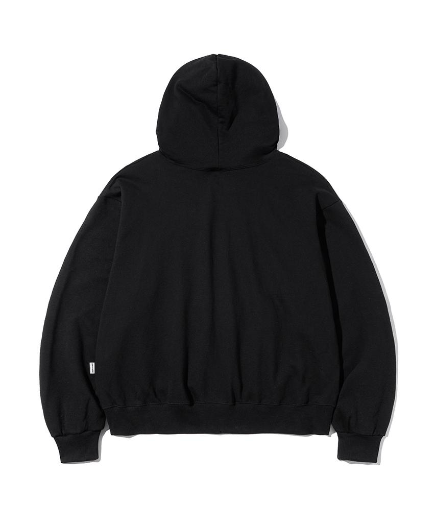 Pages Is Ii Basic Two-Way Zip-Up Hoodie Black