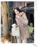 Women's Autumn and Winter Coat Solid Color Hooded Loose Thickened Windproof Mid-length Women's Jacket
