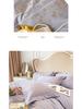 Luxury French Cotton Flannel Bedding Set: 4-Piece Thick Warm Duvet Cover & Fitted Sheet for Autumn/Winter.
