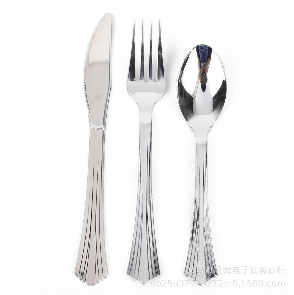 Fluorescent Green Green Pink Dovetail Knife And Fork Spoon Family Banquet Supplies Colored Tableware Western Food Fruit Knife And Fork