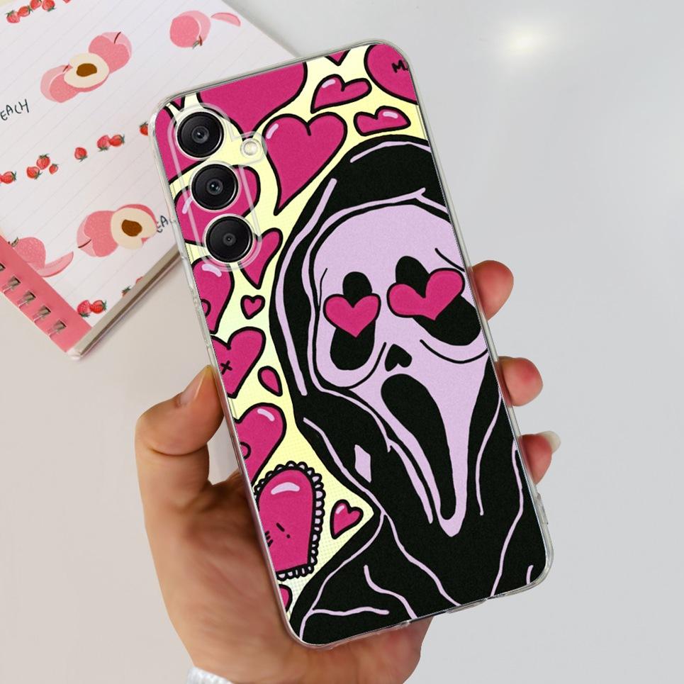 For Samsung Galaxy A25 5G 2023 Case Samsung A15 5G A35 A555G Transparent Soft TPU Etui With Fashion Pattern Galaxy A15 4G Cover