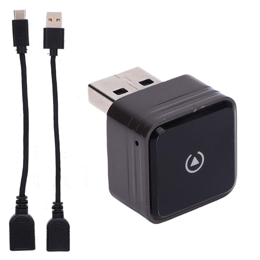 Für Carplay Wireless Adapter Kabelgebunden zu Drahtlos für Android Auto Dongle mit Plug and Play USB A Typ C Kabel