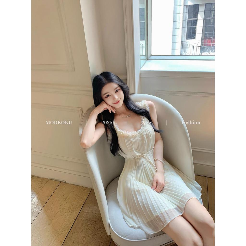 MODKOKU Chiffon Open Mori Size M Women's Dress, Shoulder, French, Gathered, Off-the-Shoulder, Sheer, Princess-Style, Cute, Wedding, Beautiful, Sweet,