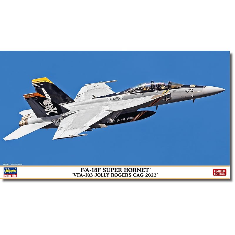 

Hasegawa 1/72 american navy F/A-18F super hornet VFA-103 jolly rogers CAG 2022 plastic model 02458